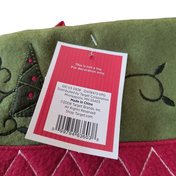 NWT Snowman Appliqued 20" Christmas Stocking From Target - Picture 4 of 4